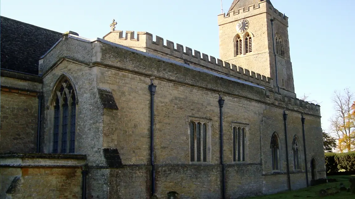 Outside view of All Saints Church in Turvey