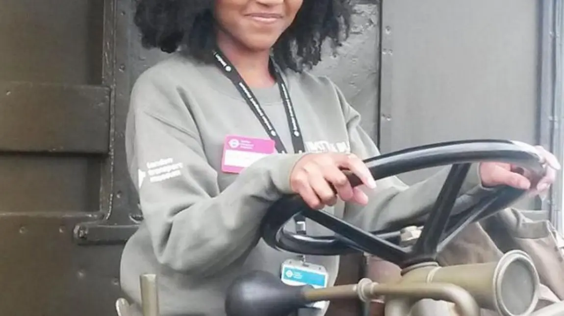 Hannah Steele drives a bus Hannah Steele drives a bus
