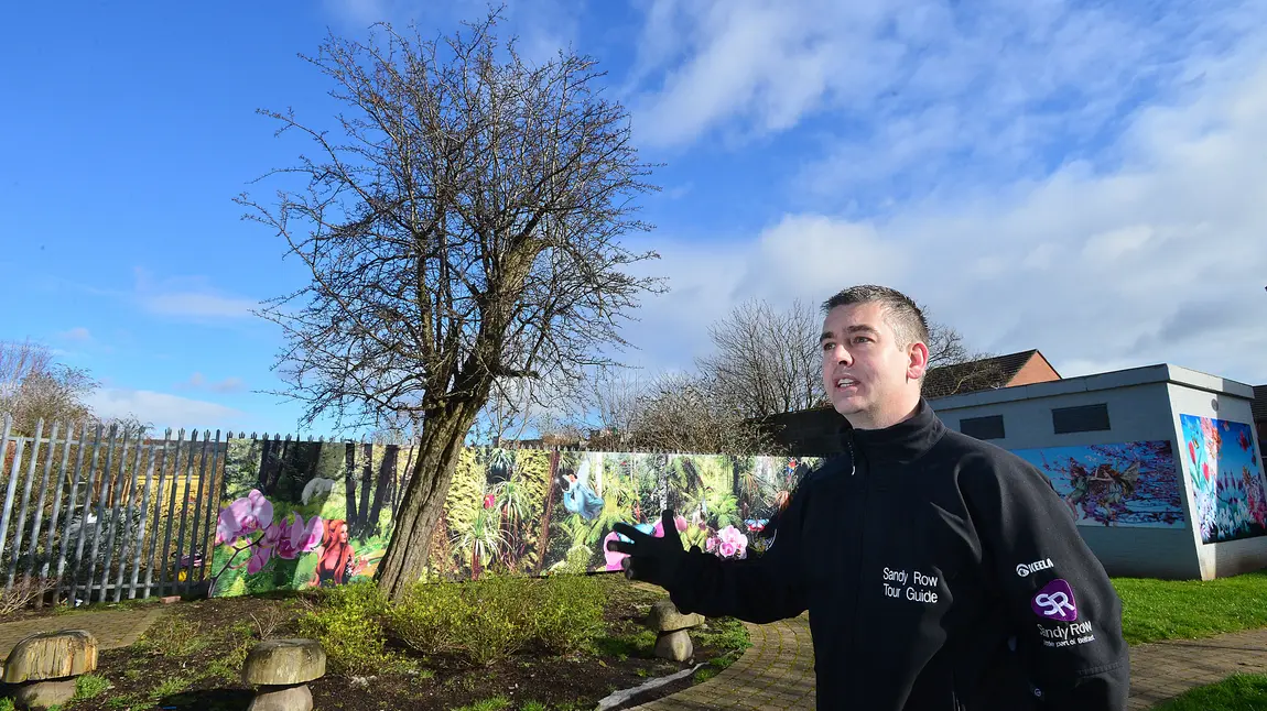 Paul McCann in front of an ancient hawthorn tree Paul McCann in front of an ancient hawthorn tree