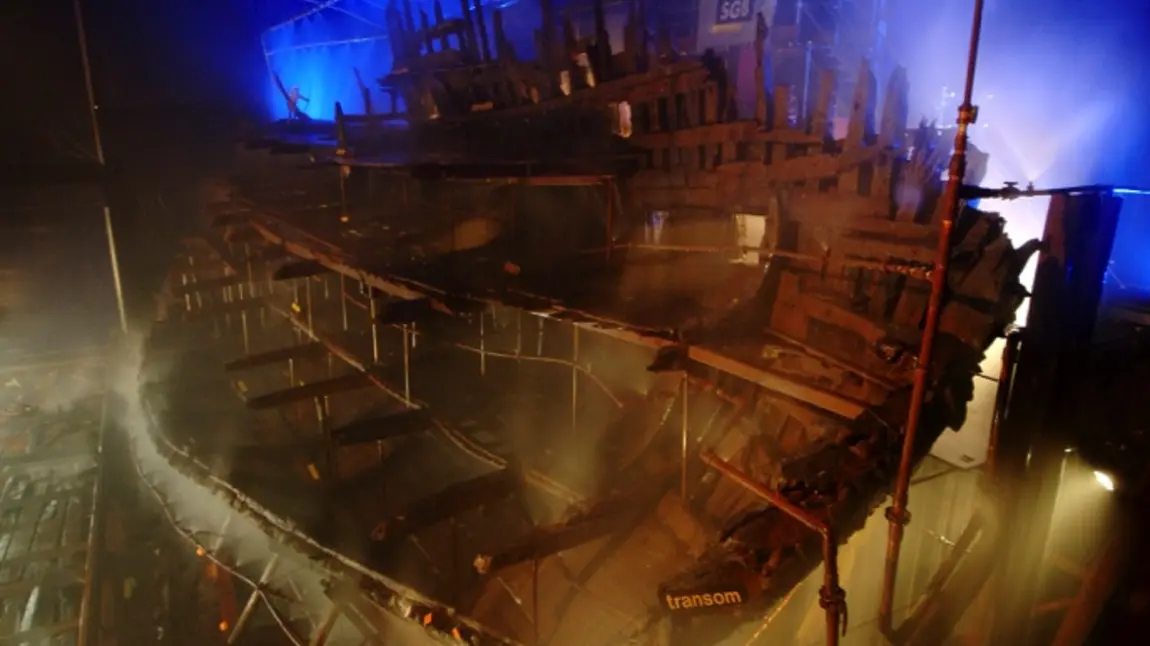 The hull of the Mary Rose ship