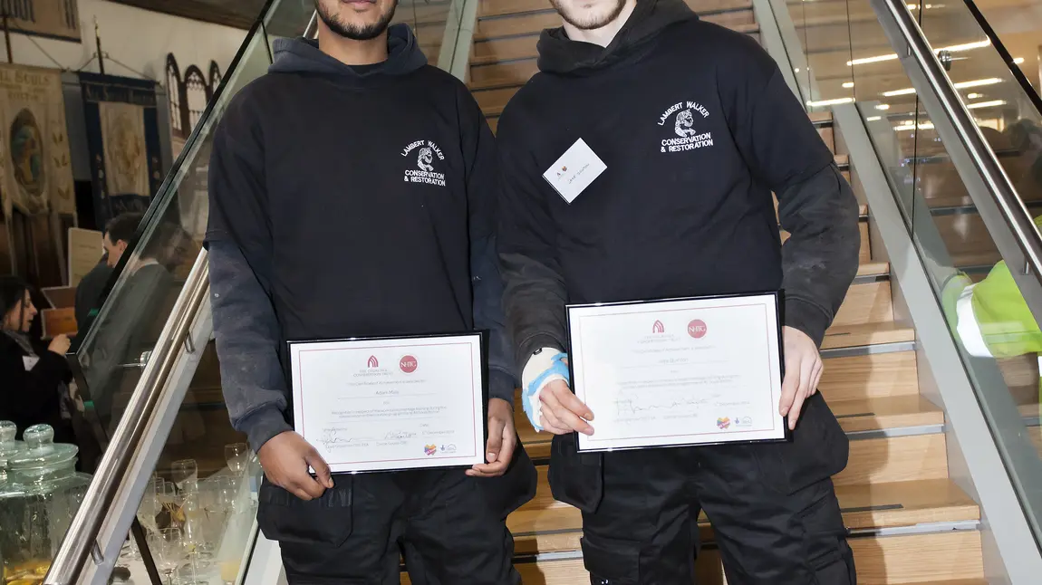 Developing skills through heritage apprenticeships Apprentices at All Souls, Bolton
