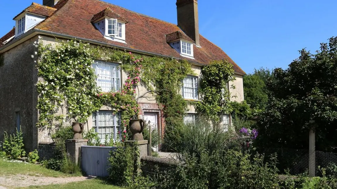 External shot of Charleston, home of artists Vanessa Bell and Duncan Grant, in Sussex 