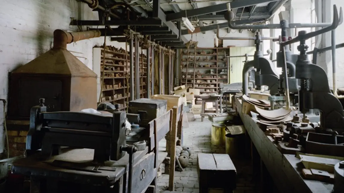 The stamp room in the Newman Brothers Coffin Works in Birmingham