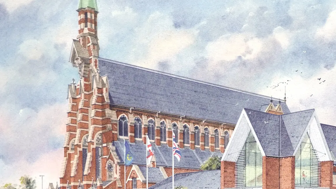 Artist's impression of the Welcome Wing of Gorton Monastery