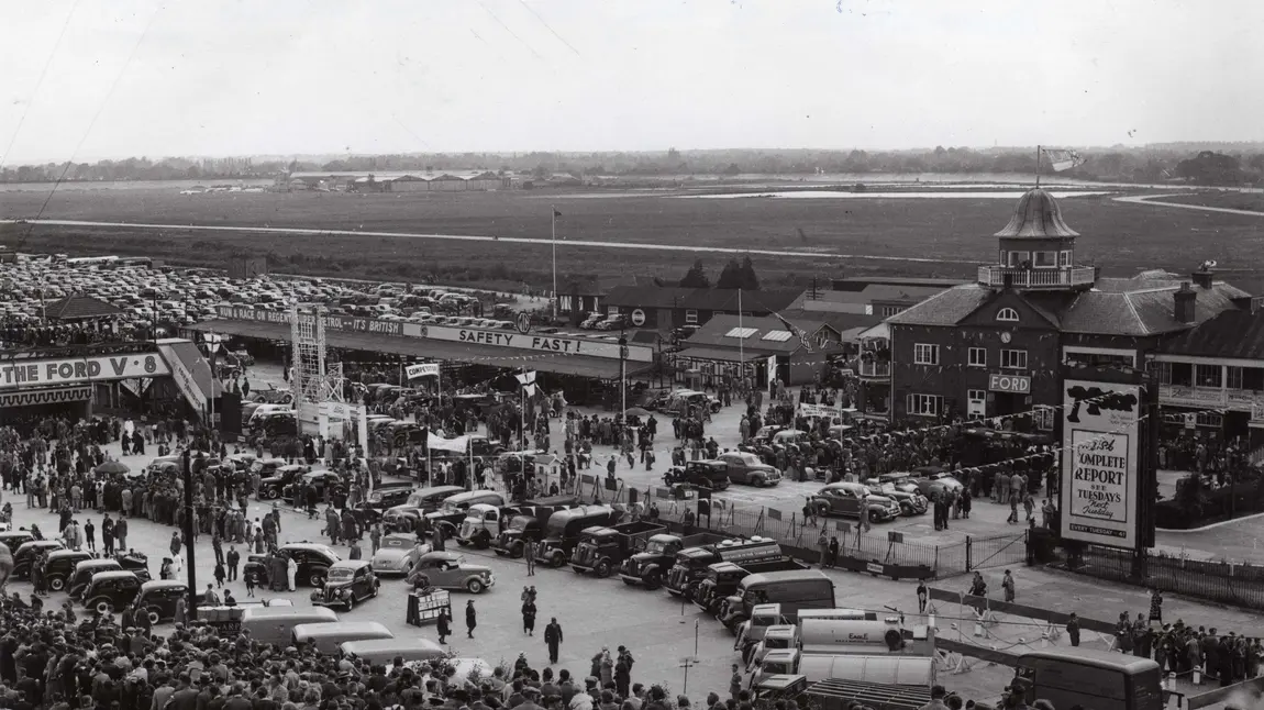 The Paddock Ford Gymkana held on the start / finishing straight on the Brooklands Circuit, 1939