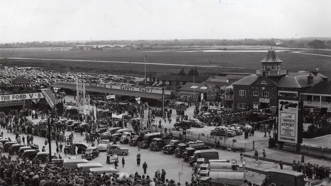 The Paddock Ford Gymkana held on the start / finishing straight on the Brooklands Circuit, 1939 The Paddock Ford Gymkana held on the start / finishing straight on the Brooklands Circuit, 1939