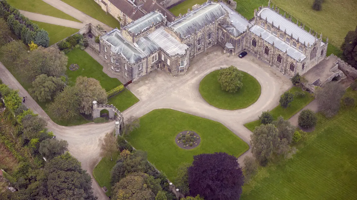 Aerial view of Auckland Castle