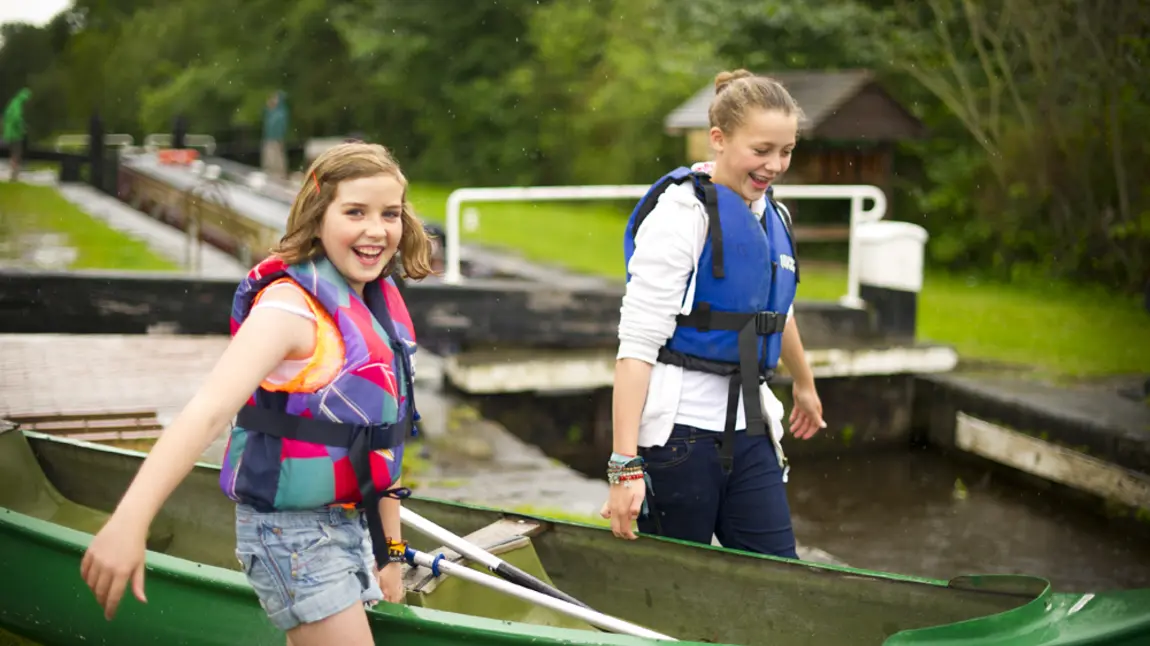 Have a happy heritage bank holiday! Young people enjoying Montgomery Canal