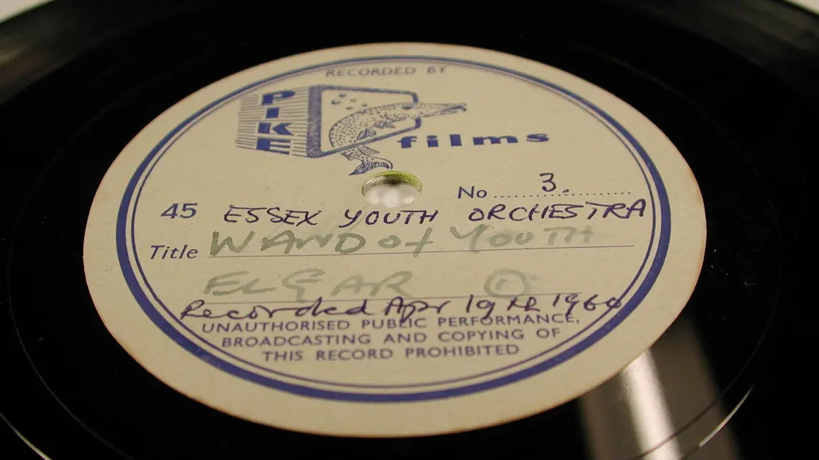 Essex Sound and Video Archive secures Heritage Lottery Fund grant Lacquer disk recording of Essex Youth Orchestra
