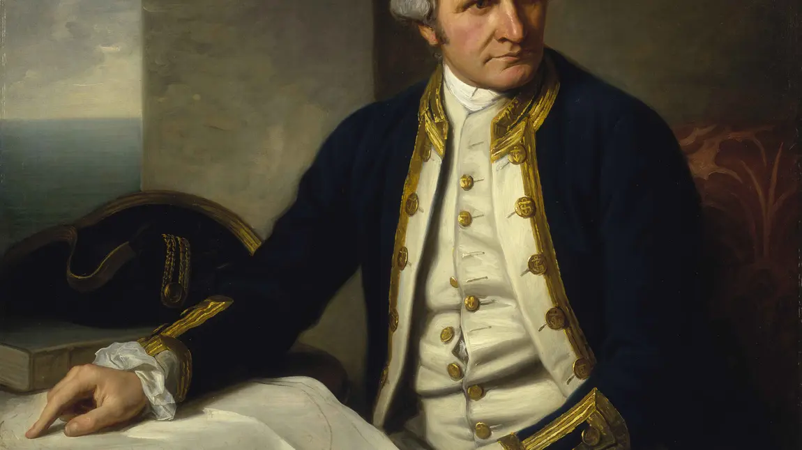 A portrait of Captain Cook