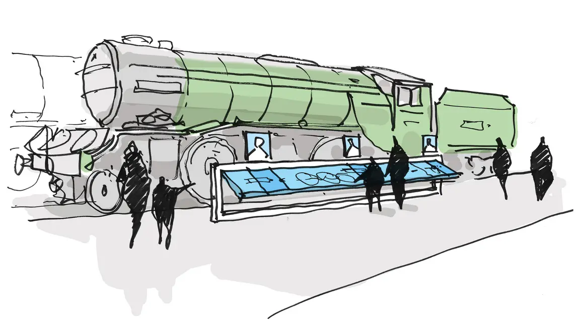 Leicester's world class railway museum on track! Green Arrow on display