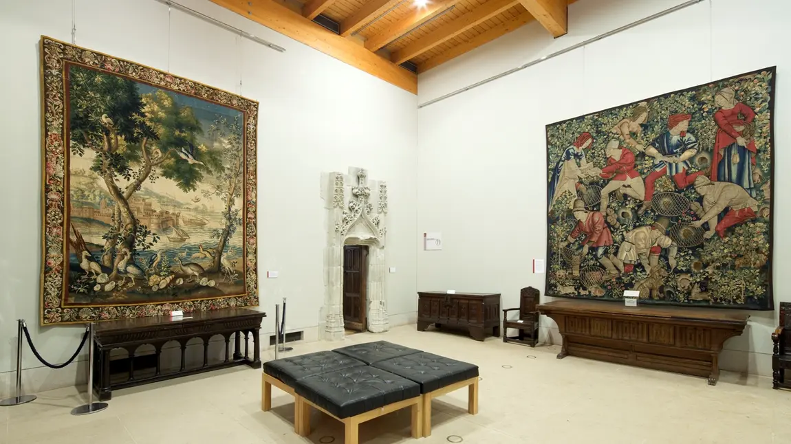 Inside one of the galleries in the Burrell Collection