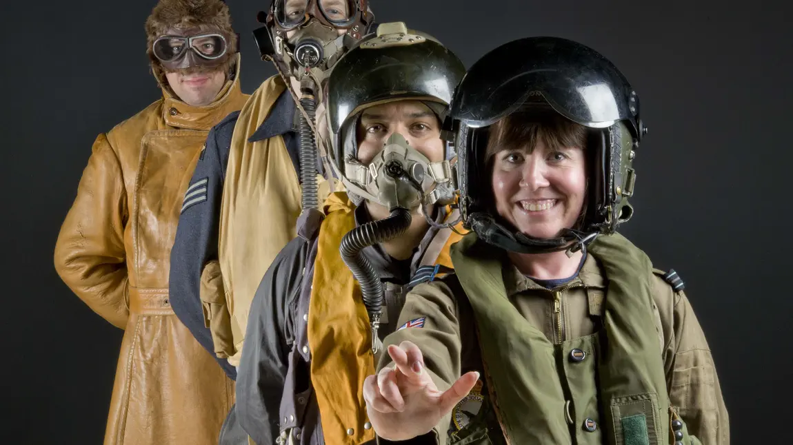 Volunteers in costume at RAF Hendon