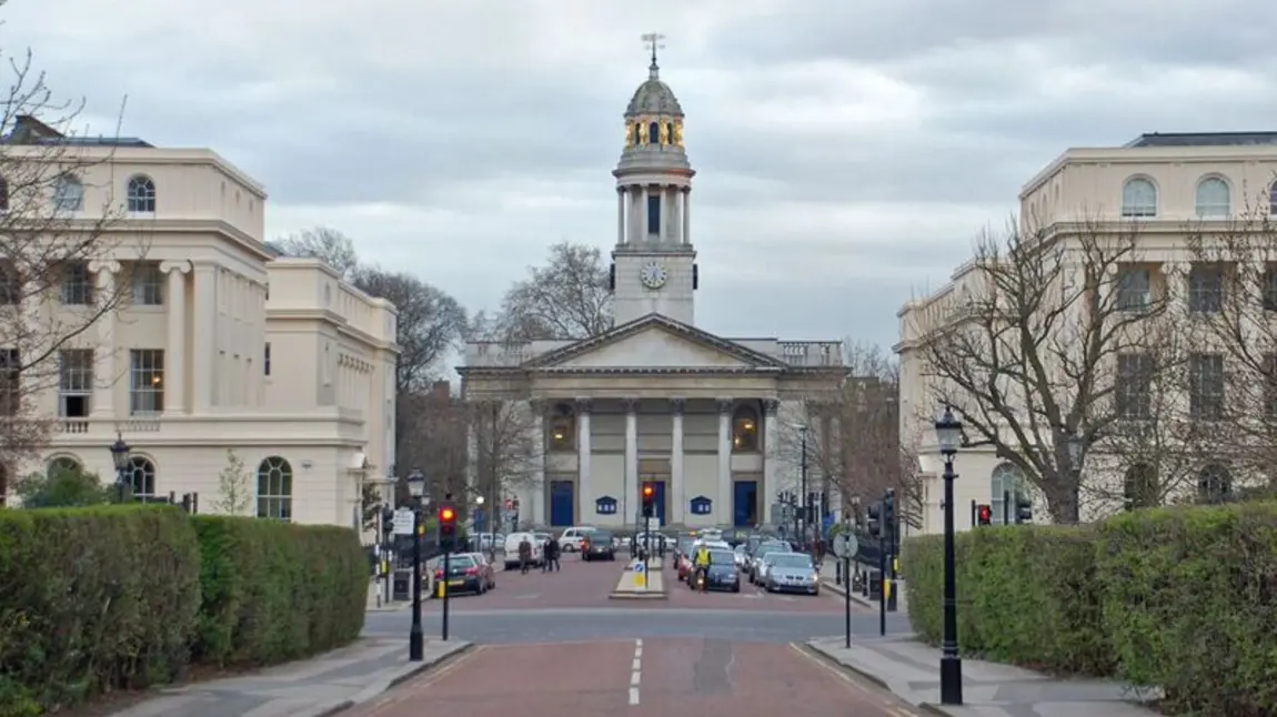 Exterior shot of St Marylebone Parish Church 