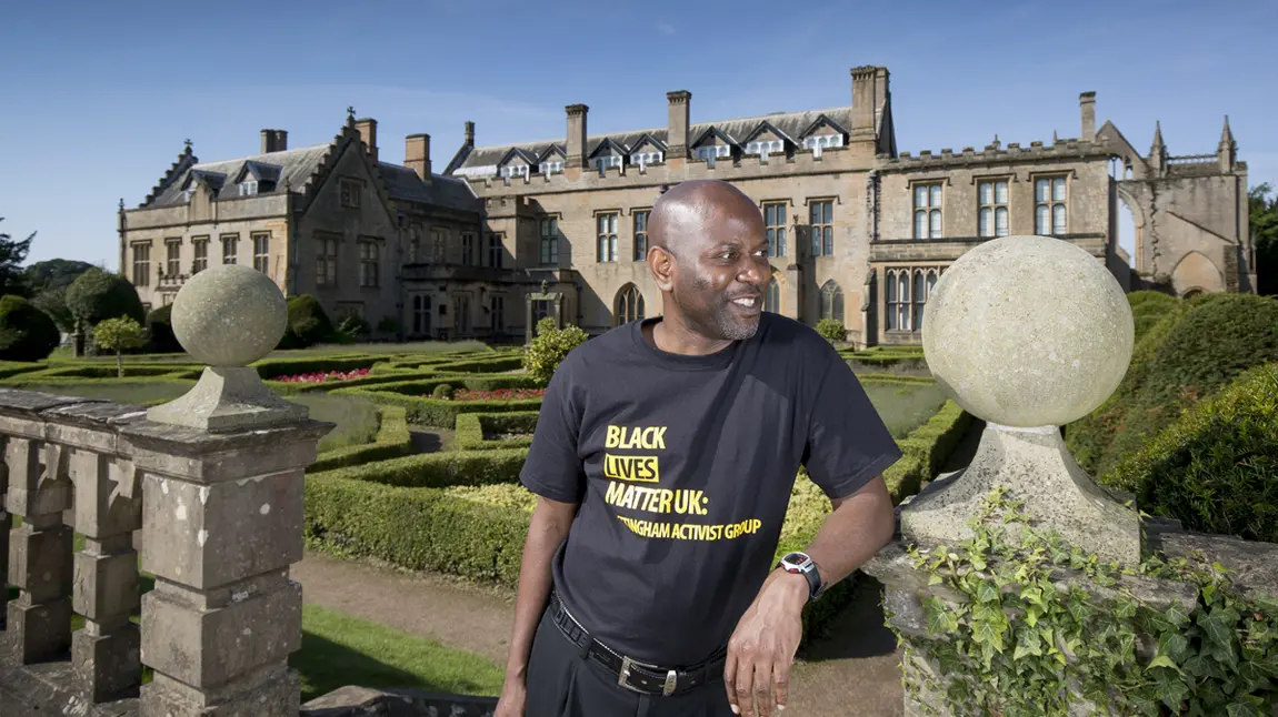Clive outside Newstead Abbey, Nottinghamshire