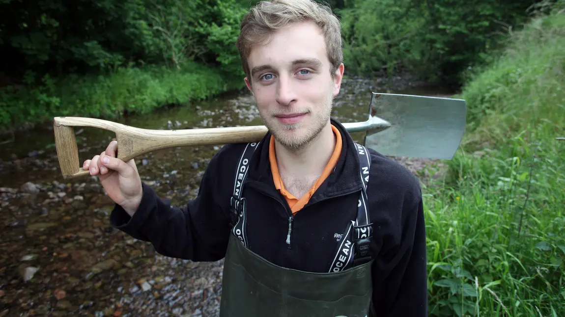 Joe Foster in the River Eden