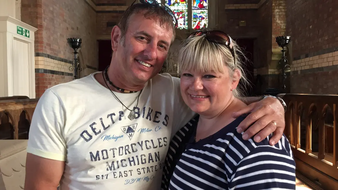 Changing lives: helping Rachel rediscover her island paradise Rachel and her husband Andy smiling