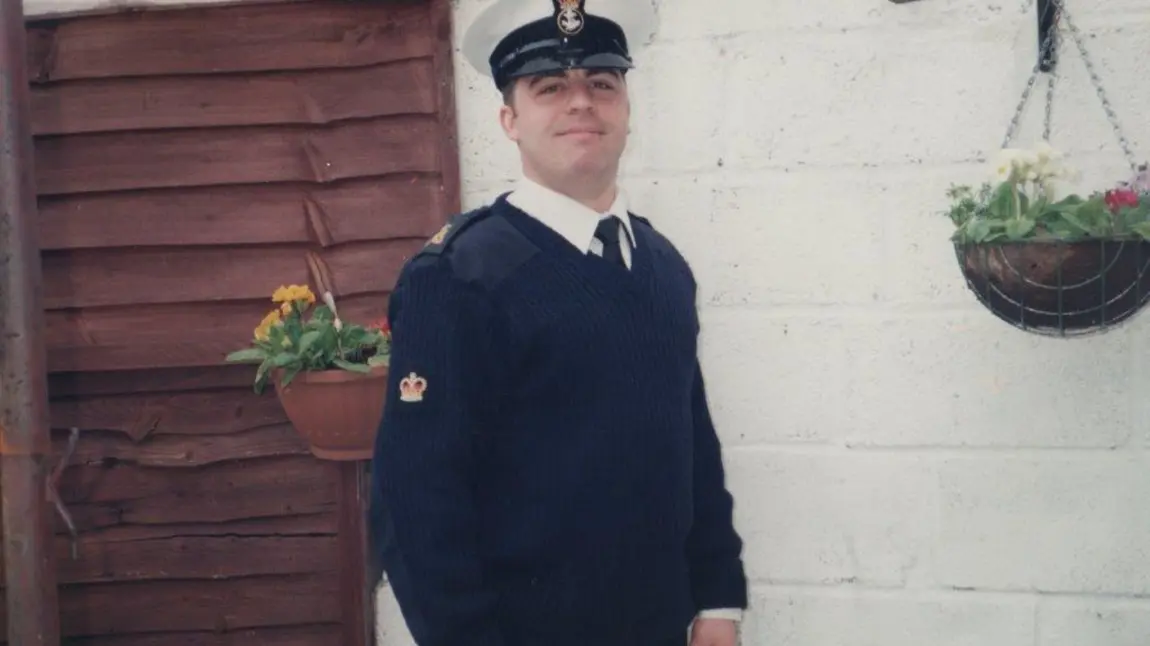 Neil Clements in his Royal Navy uniform