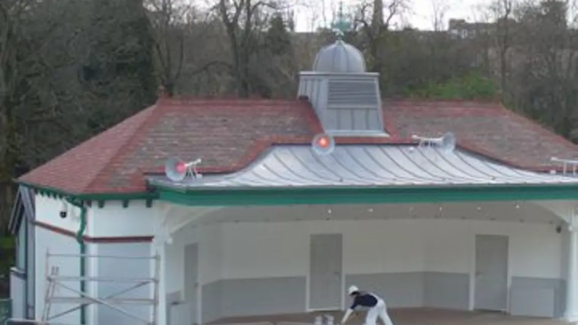 Kelvingrove Bandstand during renovation