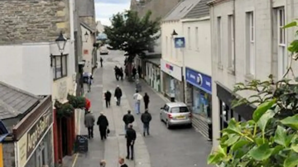 Kirkwall High Street in Orkney 