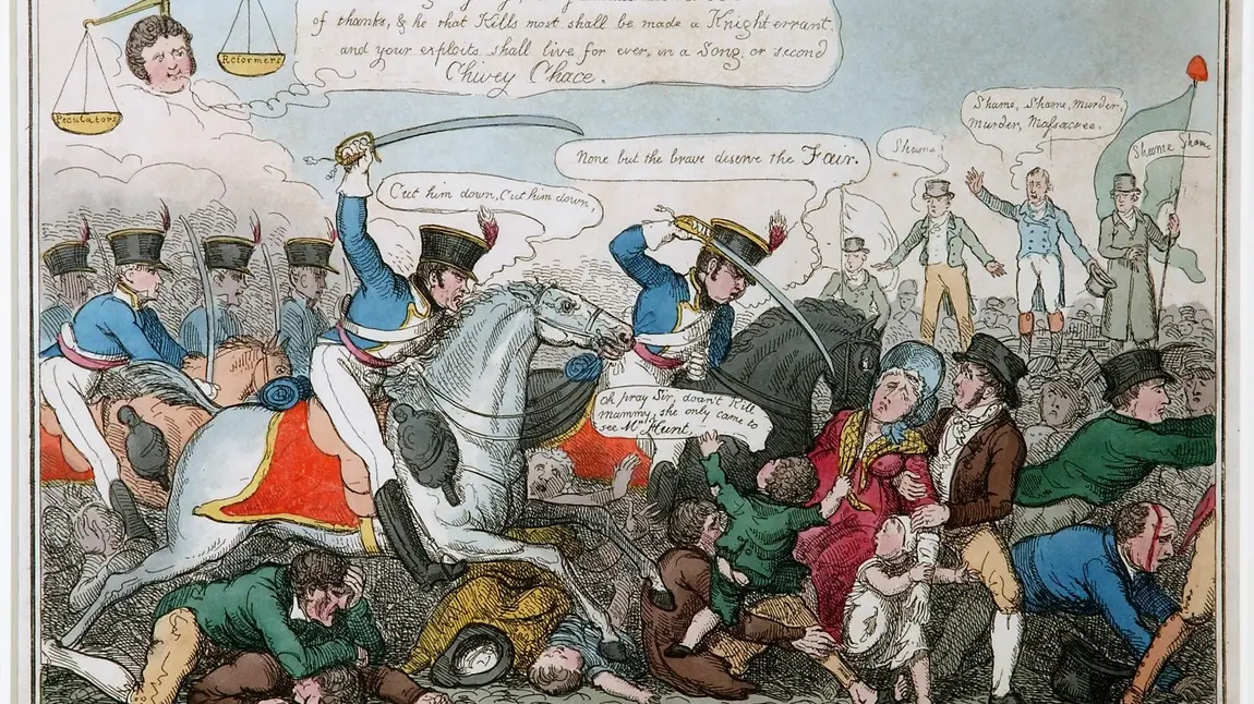 An image of Manchester Heroes, George Cruikshank, September 1819