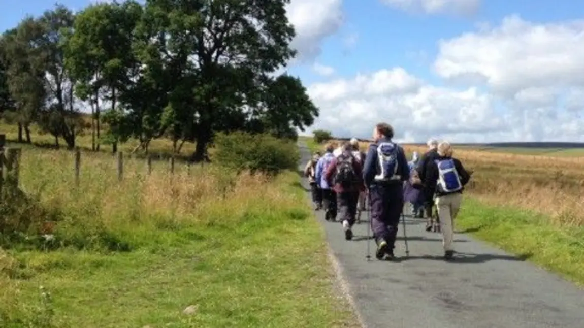 Walkers enjoying Breary Banks, Yorkshire