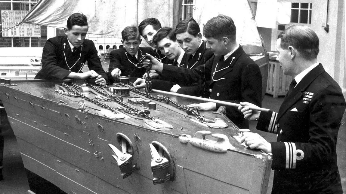 Naval College oral history project gains Lottery support Cadets learning the principles of seamanship in the 1950s