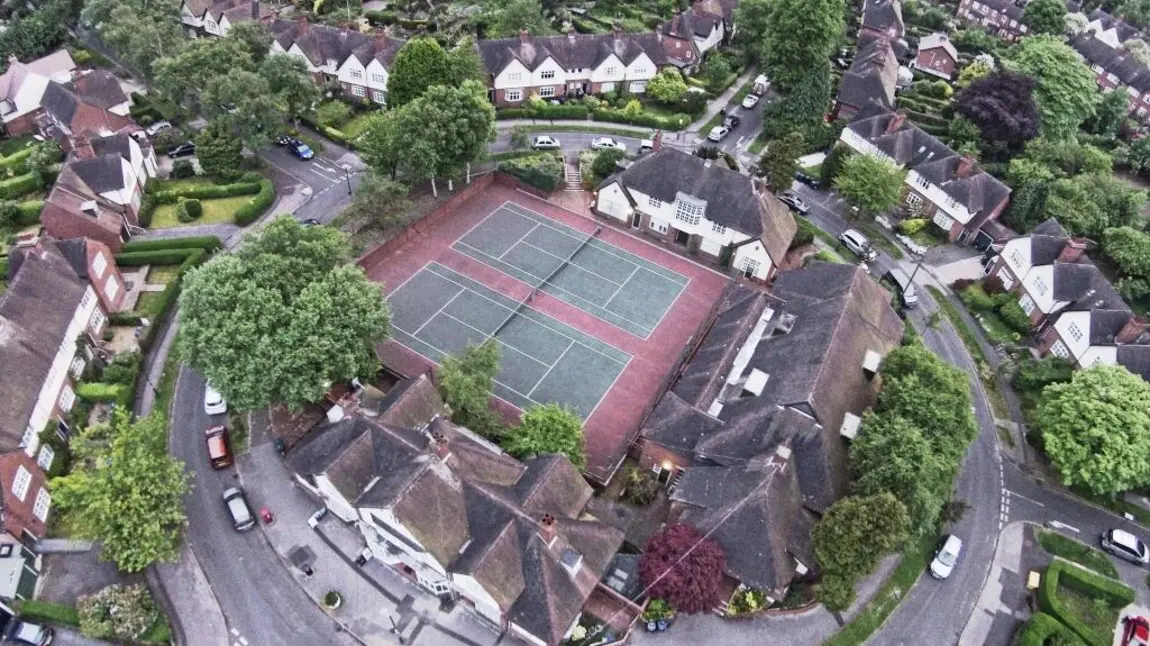 Moor Pool Heritage Trust wins Heritage Lottery Fund support for the local community Aerial shot of Moor Pool community hall