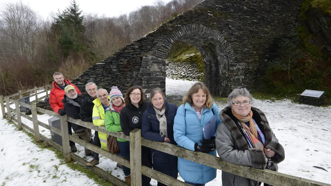 Ballachulish Community Committee members and Highland outside the Ballachulish arch Ballachulish Community Committee members and Highland outside the Ballachulish arch