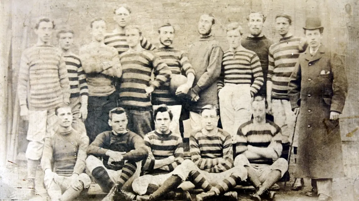 Team picture of St Margaret's United, Leicester's first rugby club