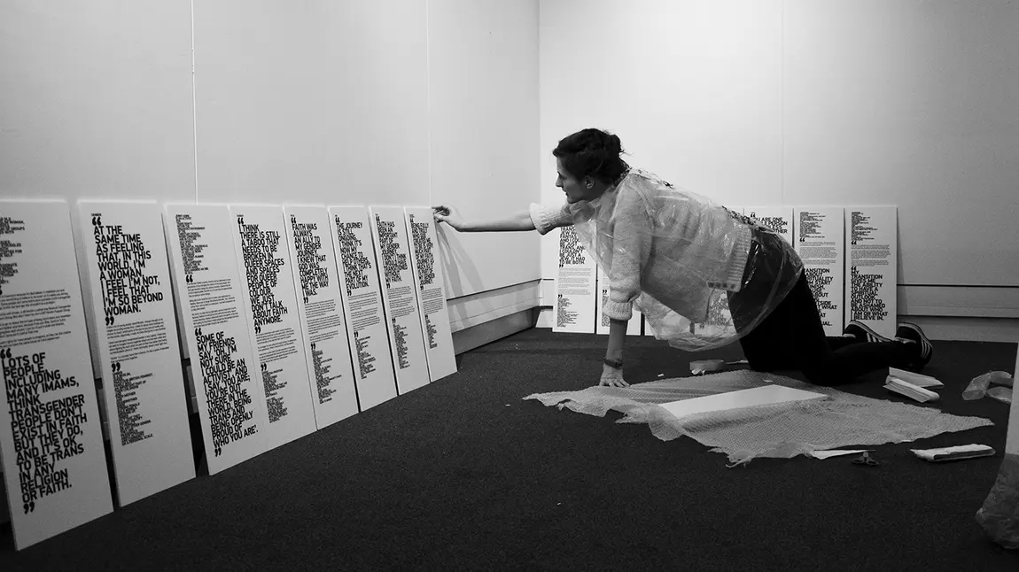 Installing the Twilight People exhibition