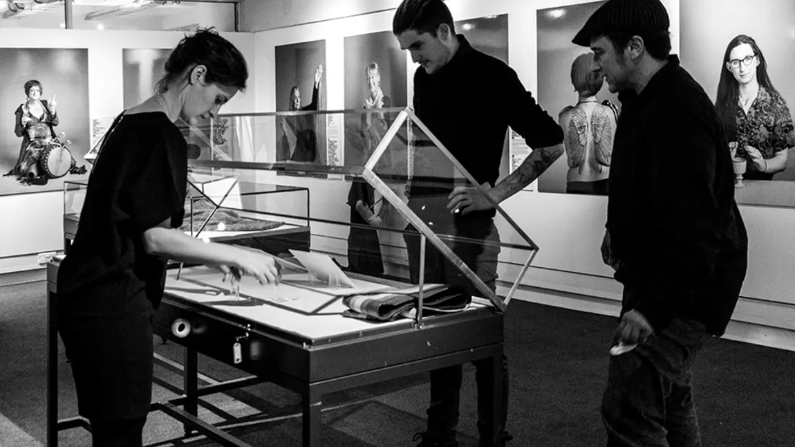 Installing the Twilight People exhibition