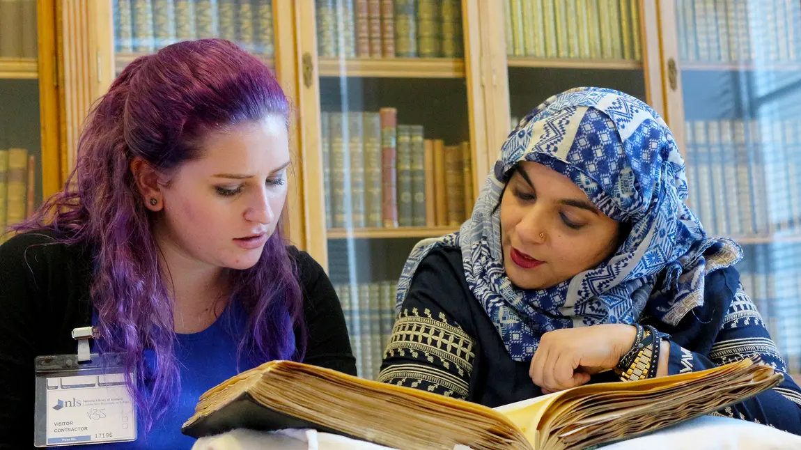 Launch of the Year of Young People National Lottery Fund for Scotland Two ladies reading a book