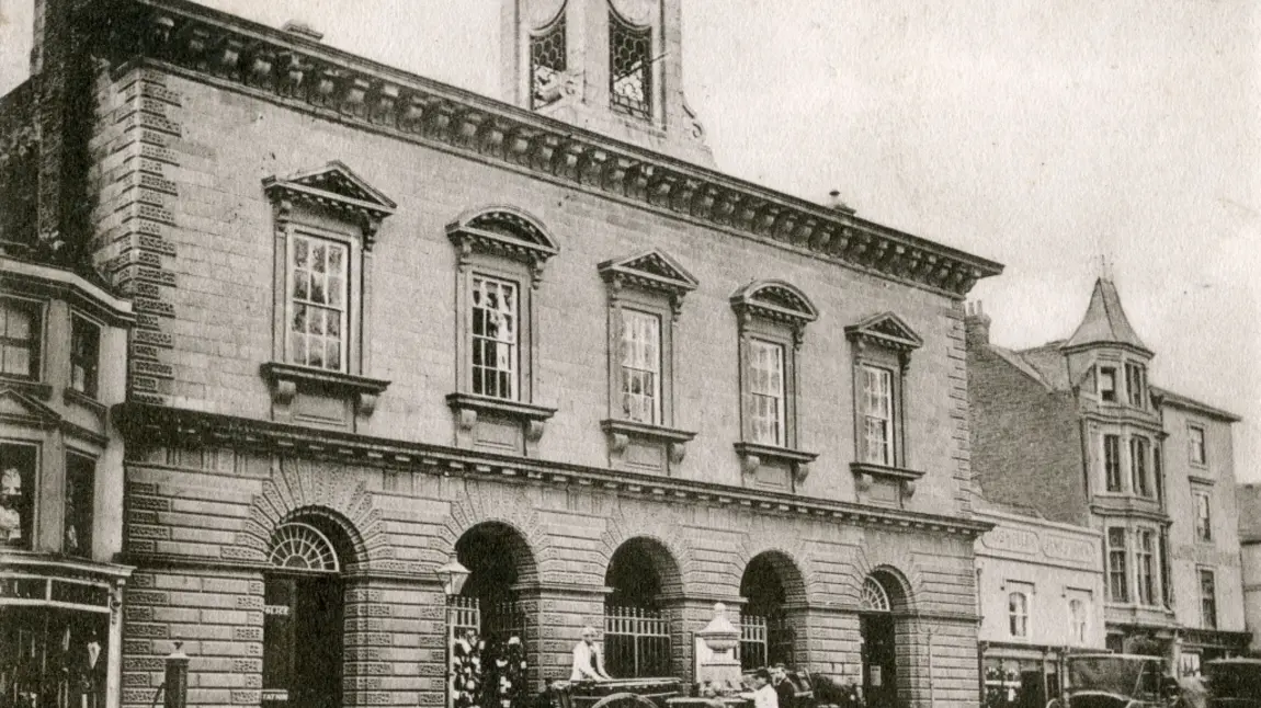 Cash Haul for Cornwall An historic postcard of Truro City Hall on Boscawen Street