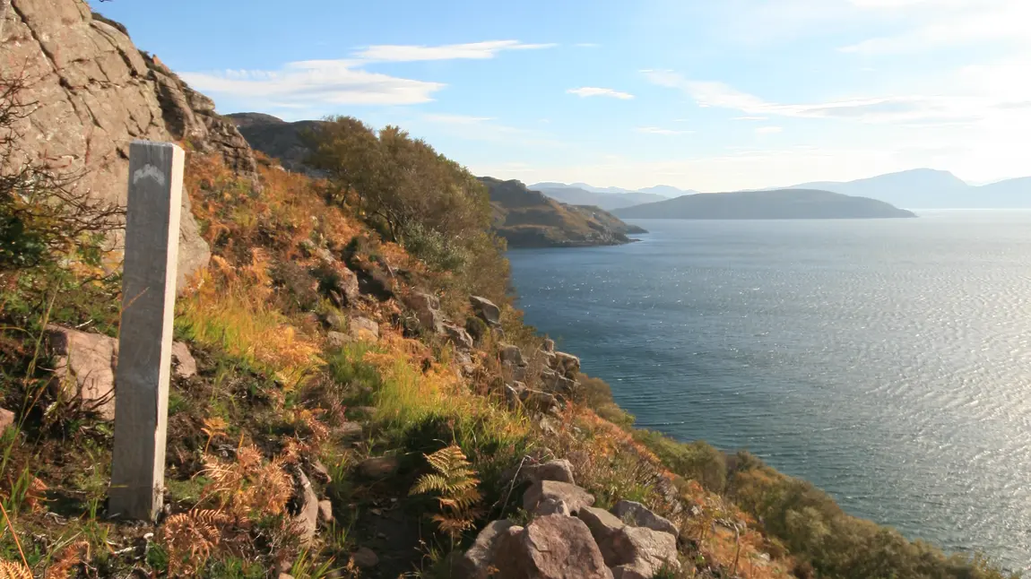 Path by the sea in Coigach, Scotland
