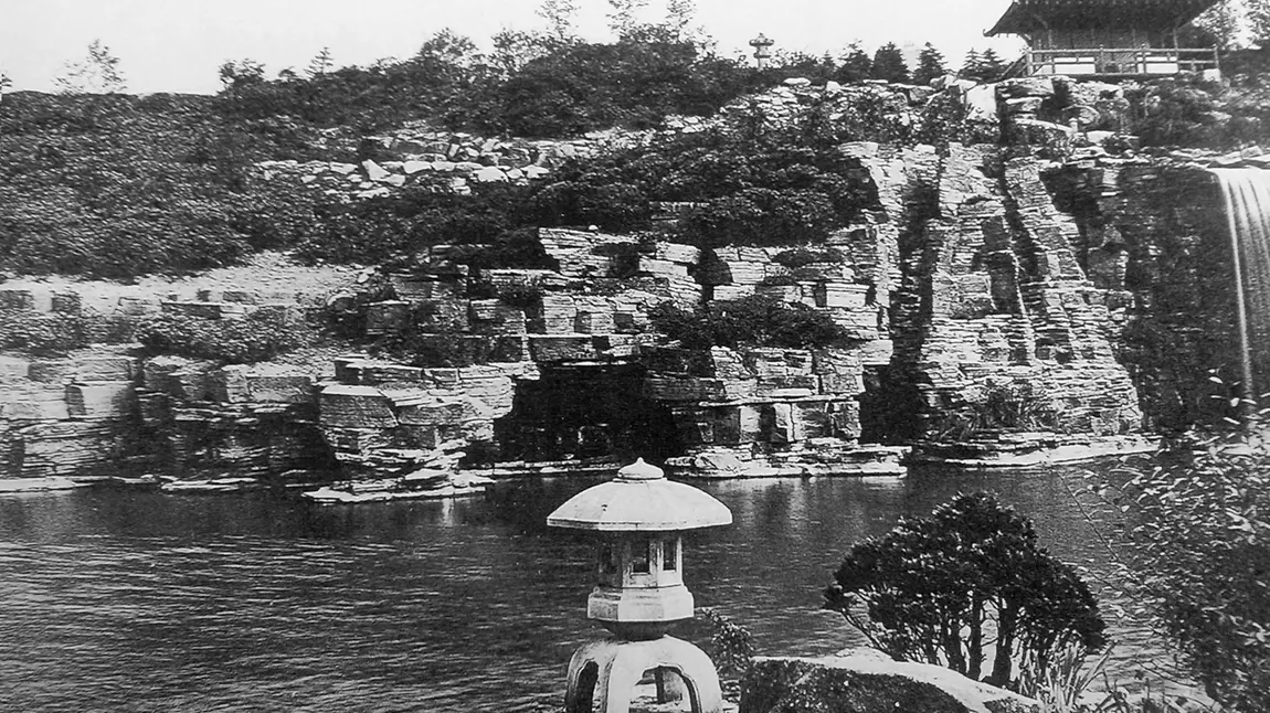 Historic Rivington Terraced Gardens to be protected for future generations Japanese Lake at Historic Rivington Terraced Garden in the 1920s