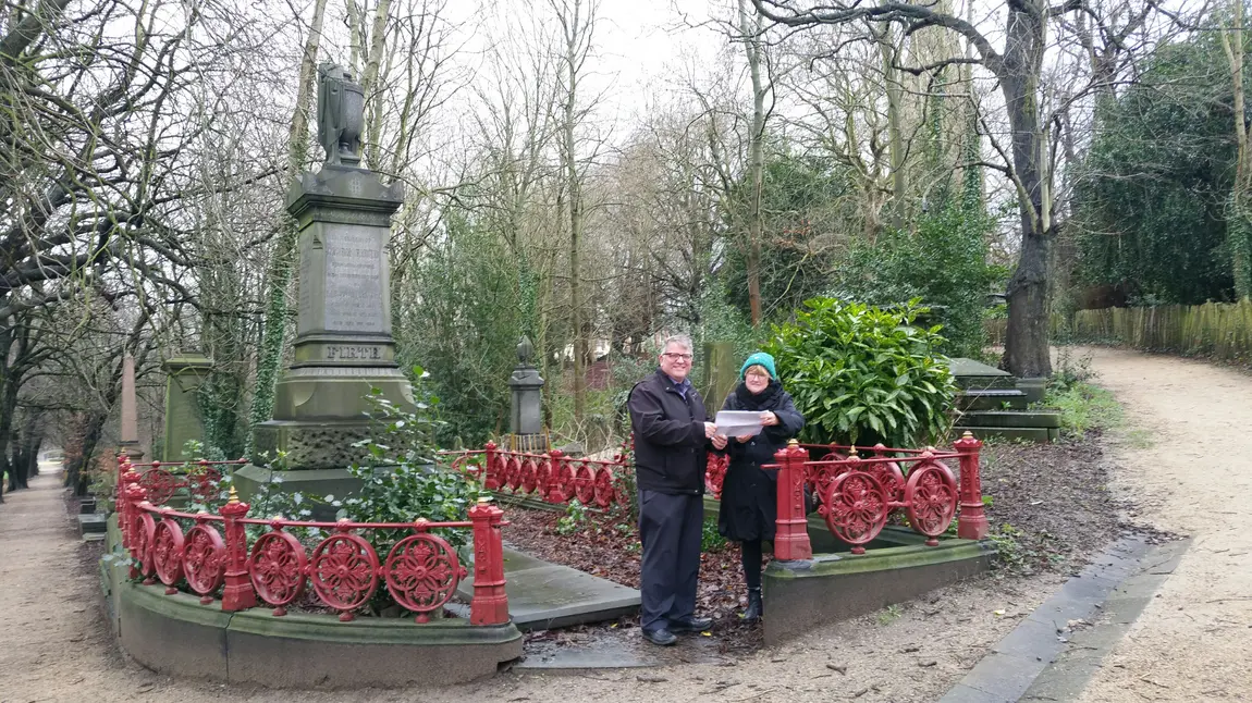 Sheffield General Cemetery secures National Lottery investment Staff at Sheffield General Cemetery celebrating their development funding