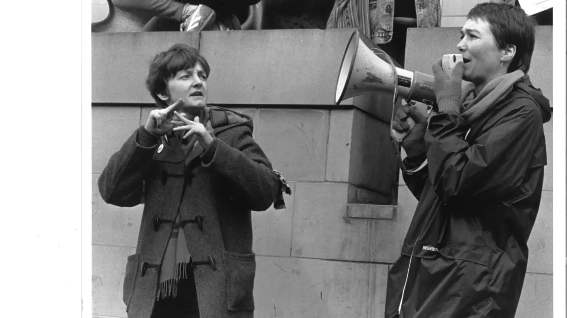 Yorkshire’s LGBTQ+ heritage to be explored with National Lottery funding Campaigners with a megaphone