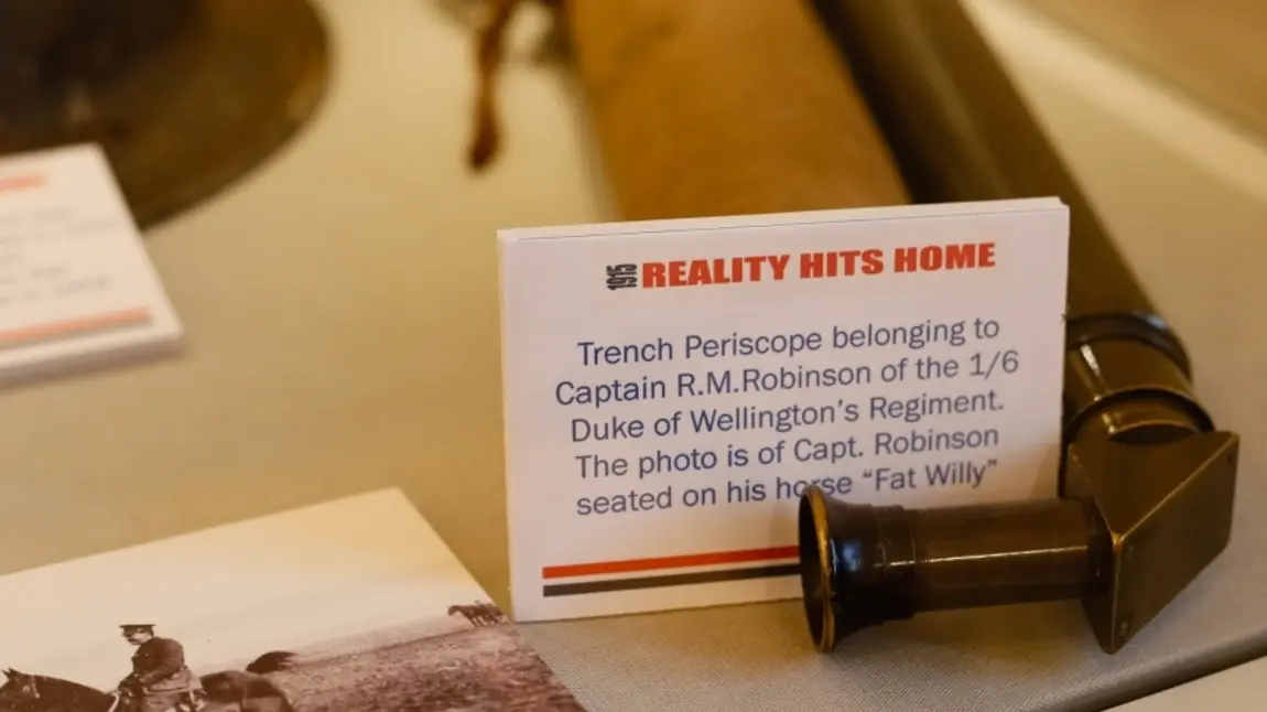 First World War exhibition tours Craven librarie Reality hits home exhibition - trench periscope