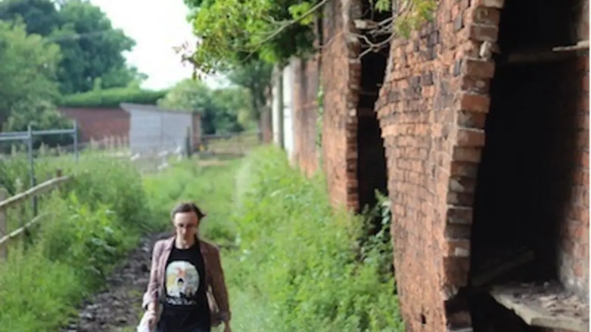 Investigating the remains of the fire wall in Stapleton's walled garden