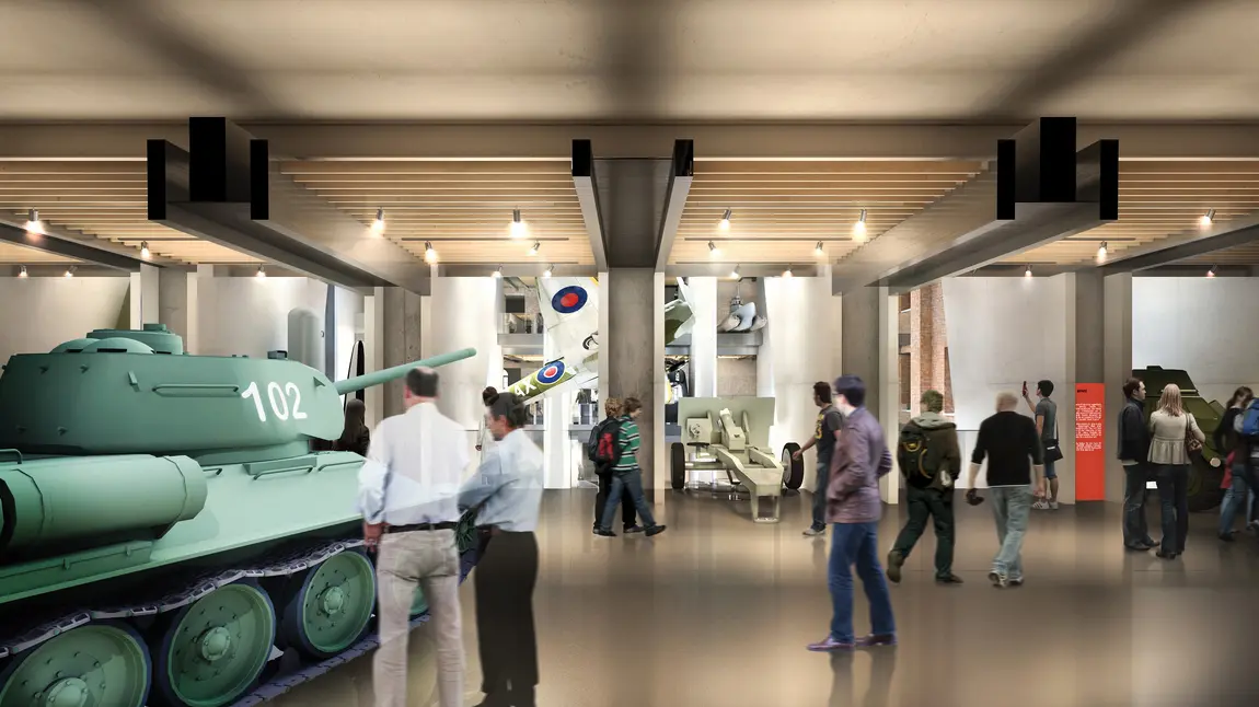 Artists impression of the terraced galleries at Imperial War Museum