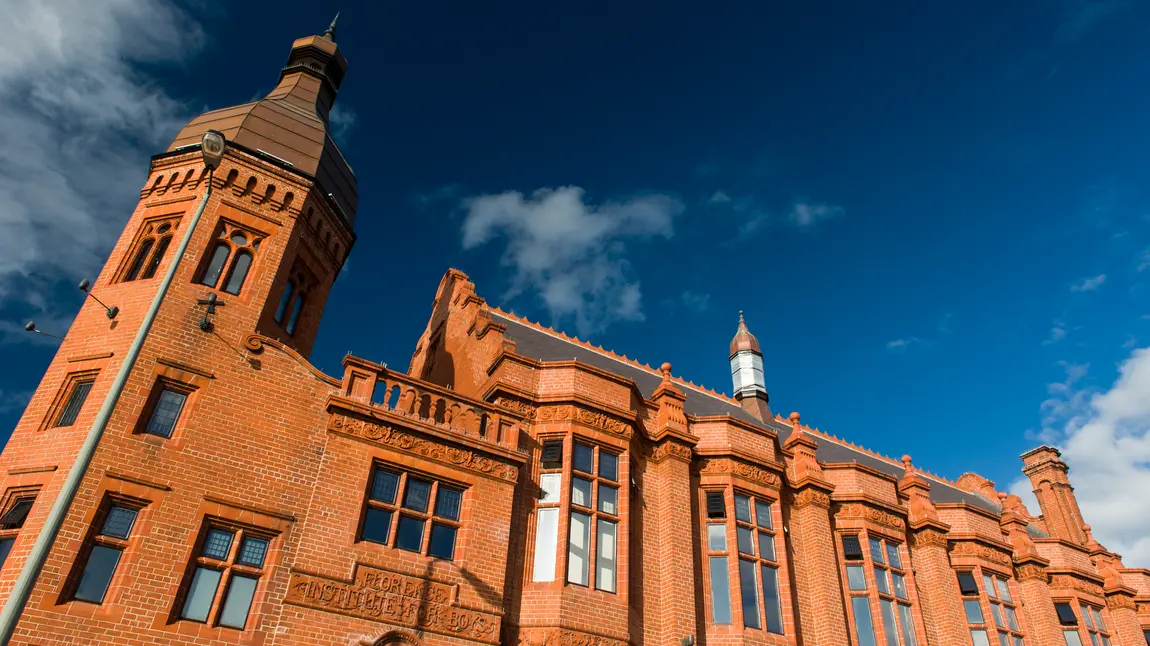 The Florrie; a redbrick building stands impressively in front of a blue sky The Florrie; a redbrick building stands impressively in front of a blue sky