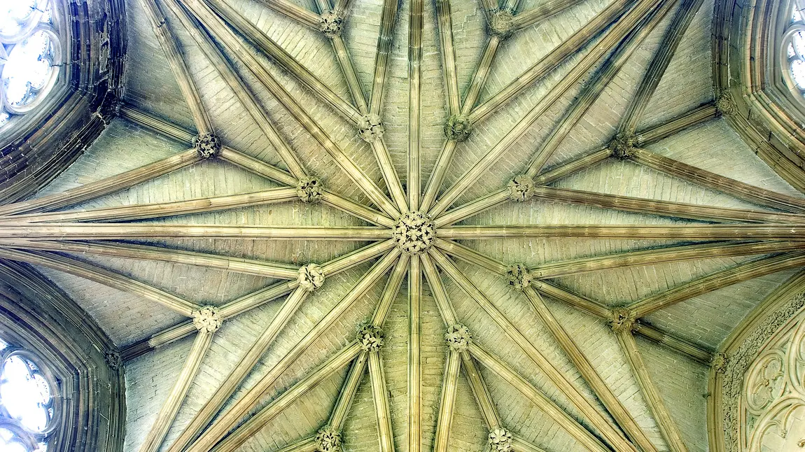 The star roof of Southwell Minster's late 13th-century Chapter House