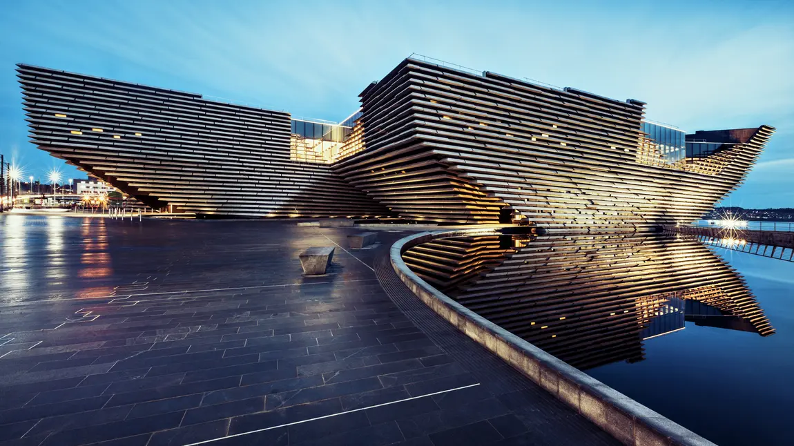 The exterior of V&A Dundee