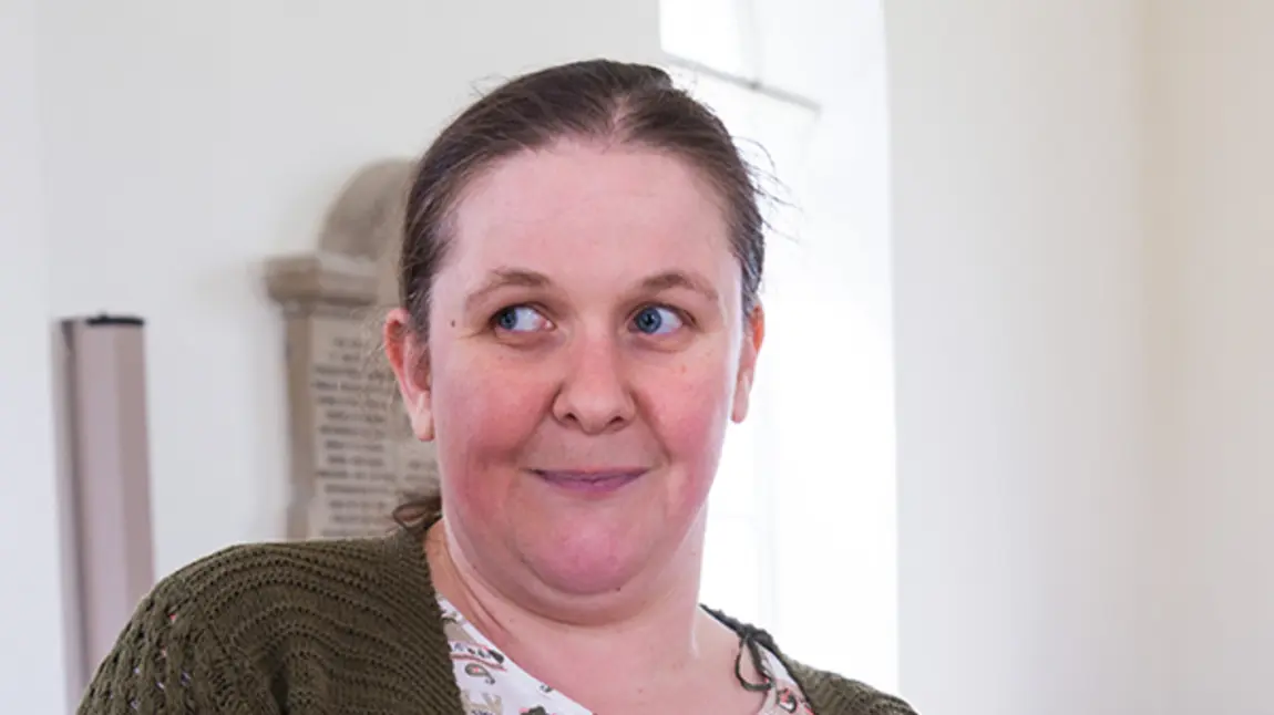 Victoria examines records at Oxnam Kirk