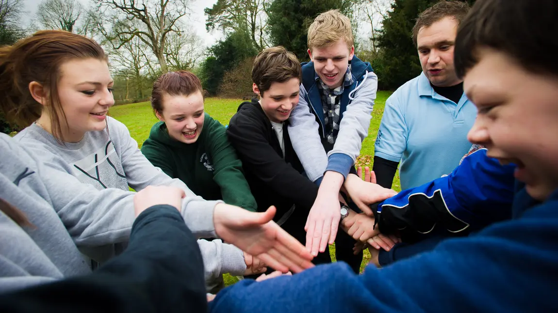 Kicking up a storm! Young people shake up heritage Young people teambuilding in a park