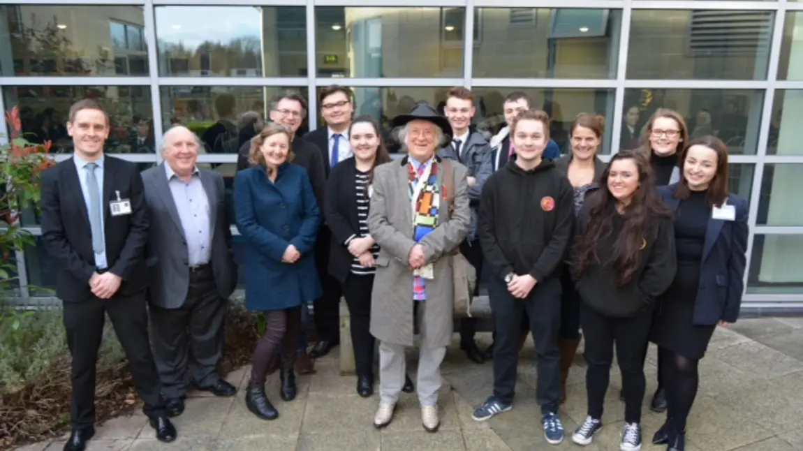 Walsall Academy 6th Formers scoop an afternoon with ex-pupil Noddy Holder Noddy Holder with the project team