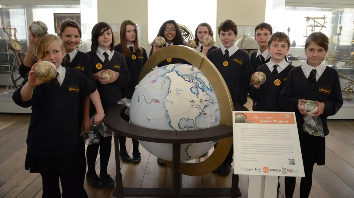 Young participants at the Renaissance Globe Project