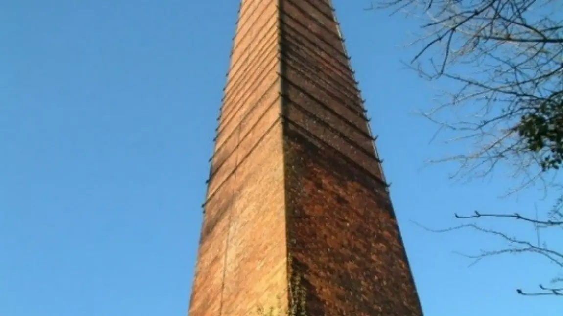 The chimney of the Hoffman Kiln