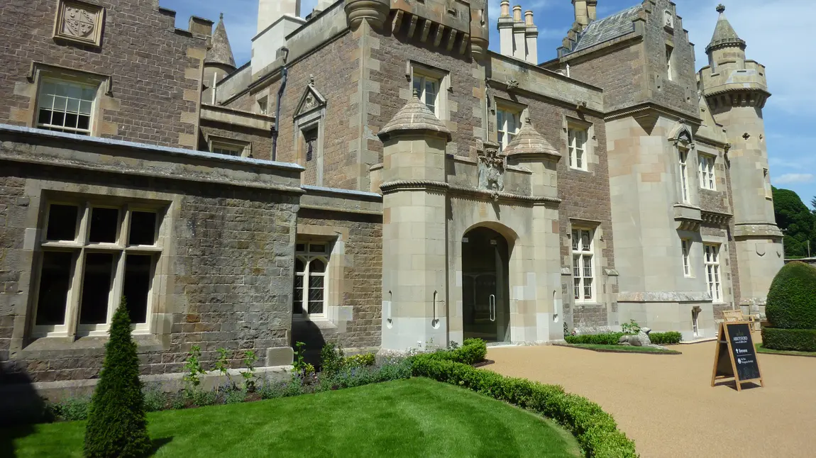 The exterior of Abbotsford, home of Sir Walter Scott